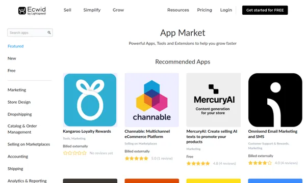 Ecwid App Market