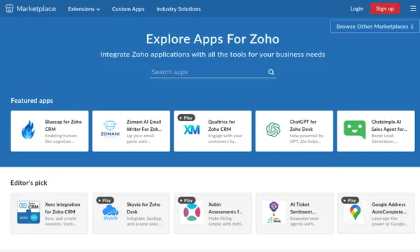 Zoho Marketplace