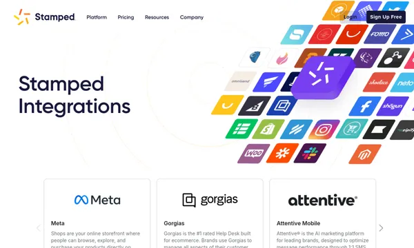 Screenshot of Stamped Integrations