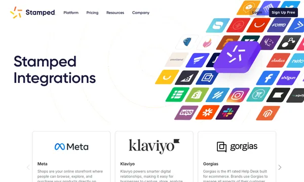 Screenshot of Stamped Integrations