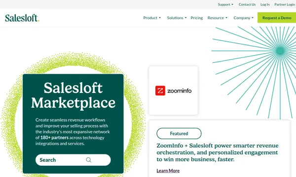 Screenshot of Salesloft Marketplace