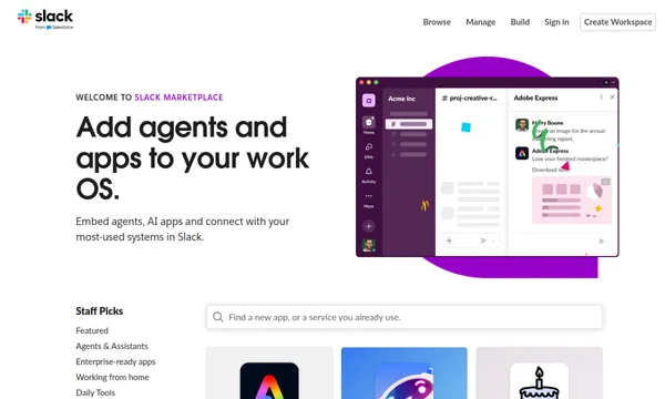 Screenshot of Slack App Directory