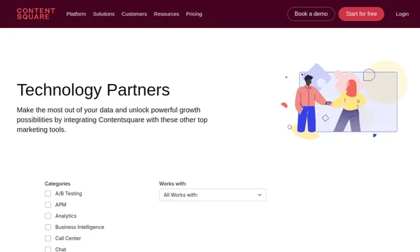 Screenshot of Contentsquare Technology Partners